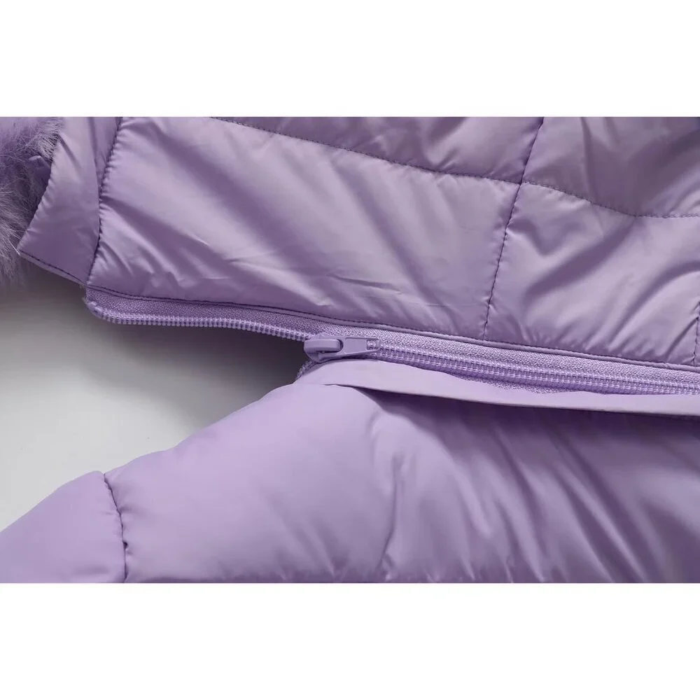 Girl's Winter Waterproof Warm Long Coat,Kids Puffer Jacket Outerwear Parka,Remov